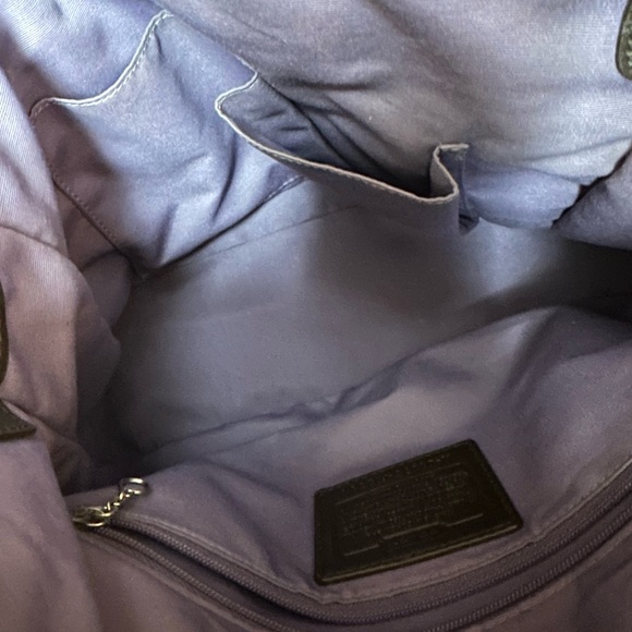 COACH Chelsea Pebbled Brown Leather Large Hobo Tote Purse Shoulder Bag F12338 - Picture 8 of 9